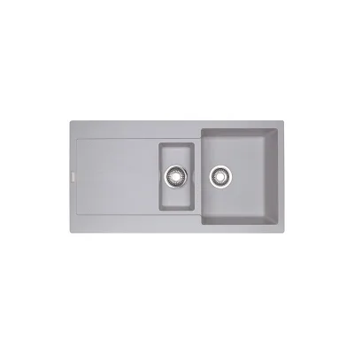 PRONTA CONSEGNA - Franke: Lavello una vasca con vaschetta e gocciolatoio Maris MRG 651 114.0150.193 finitura fragranite alluminio da 97x50 cm