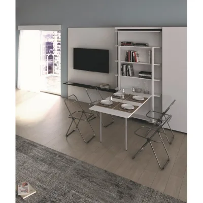 SmartBeds Letto singolo girevole a scomparsa LSG TABLE con tavolo da 110 cm