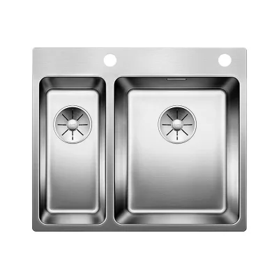 PRONTA CONSEGNA - Blanco Lavello una vasca con vaschetta ANDANO 340/180-IF/A 1519558 in acciaio inox da 58.5x50 cm - Sopratop/Filotop