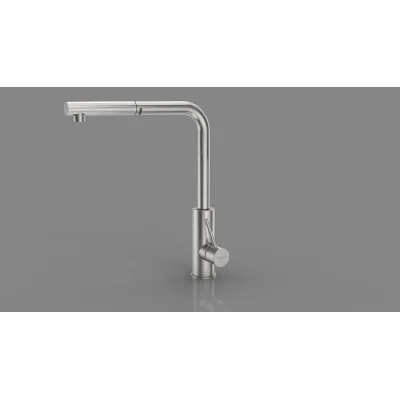 Fulgor Miscelatore monocomando con doccetta FOMT 600 X finitura acciaio inox