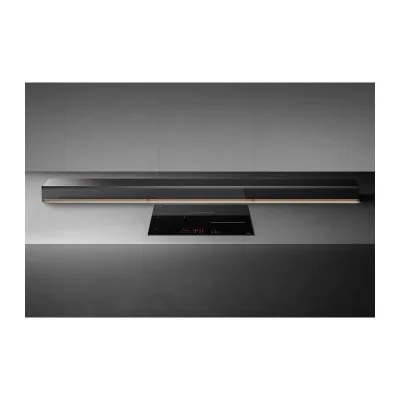 Falmec Cappa worktop Monolith in vetro nero e profili alluminio da 90 cm - 800 m3/h