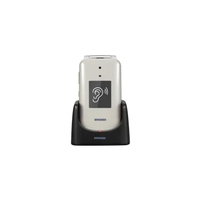 BRONDI AMICO SUPERVOICE DUAL SIM 2.8" EASY PHONE CLAMSHELL TASTI GRANDI TASTO SOS CONTROLLO REMOTO FOTOCAMERA TORCIA LED TORTORA