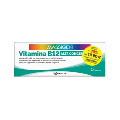 MASSIGEN VITAMINA B12 14 + 14 FLACONI