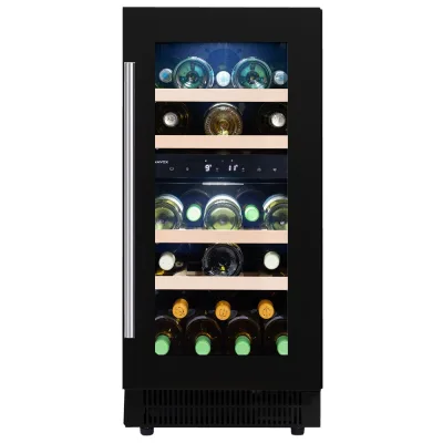 Dunavox Cantina vino a incasso o a libera installazione Flow-32D DAUF-32.78DB finitura full glass nero da 38 cm