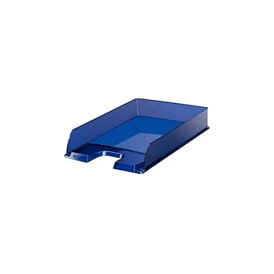 Esselte Europost Vivida Vassoio Documenti Verticale A4 Spazio per Etichetta di Identificazione Colore BLU NAVY TRASLUCIDO