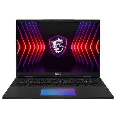 MSI TITAN 18 A14VIG-293IT GAMING 18" UHD+ i9-14900HX RAM 64GB DDR5-SSD 2TB-NVIDIA GEFORCE RTX 4090 16GB-WI-FI 7 WIN 11 PROF NERO