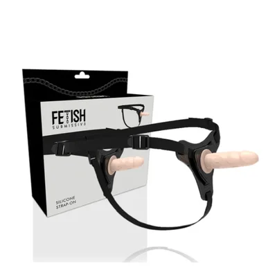 Strap-On Fetish Submissive Silicone Realistico 16 cm Inseribile 12,5 cm Harness Sex Toy