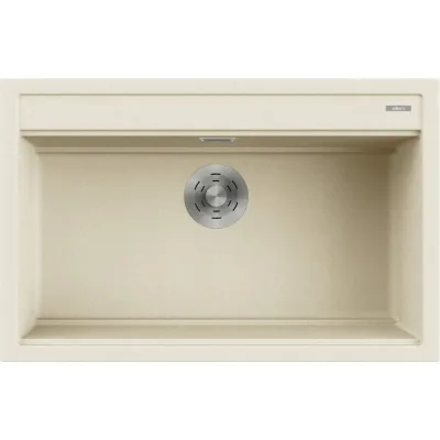 Elleci Lavello una vasca BEST 130 LGB13068 finitura composito G68 bianco da 79x51 cm