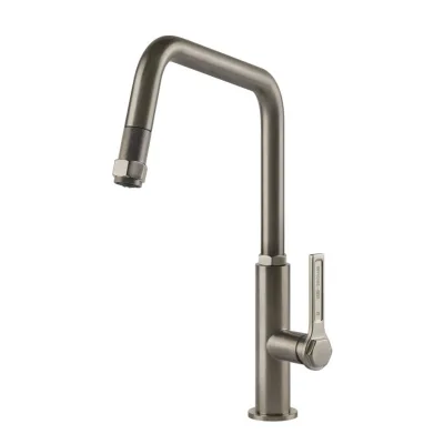 Gessi Miscelatore monocomando con doccetta estraibile Officine - Gessi 60053 149 finitura Finox - IN PROMOZIONE FINO AL 6/07