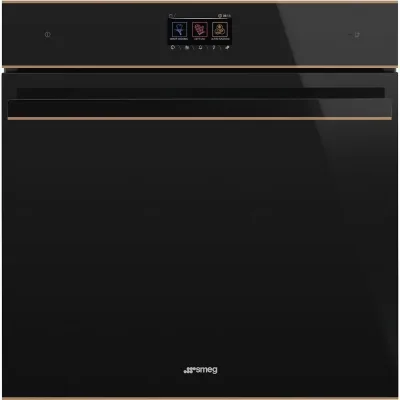 Smeg S Forno pirolitico termoventilato Galileo Tradizionale pyro SOP6604TPNR finitura vetro nero e rame da 60 cm - IN PROMOZIONE FINO AL 6/07
