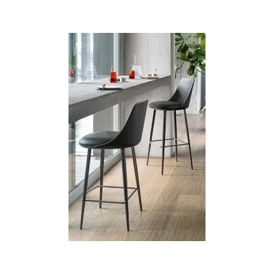 Bonaldo Sgabello Itala Too H 78 con gambe in metallo e seduta a scelta