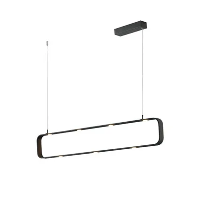 Lampadario a sospensione LED marrone in alluminio, 9 LED da 5W, Luce calda, 100x120cm