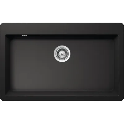 Schock Lavello una vasca VIRTUS N100XL VITN100XLA13 finitura nero assoluto da 83.8x53 cm