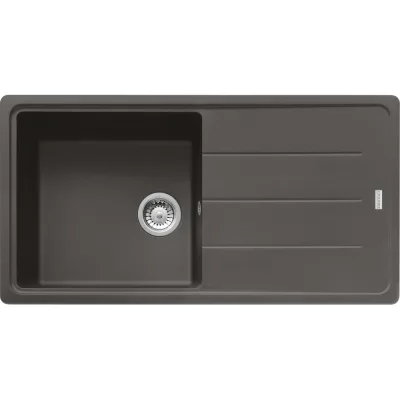 Franke: Lavello una vasca con gocciolatoio Boston Incasso BFG 611-97 114.0714.173 finitura grigio ardesia da 97x50 cm