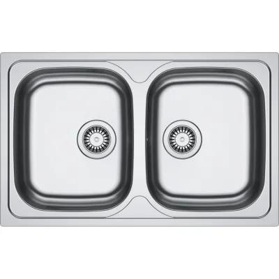 Franke Lavello due vasche Spark Incasso SKL 620-80 101.0716.429 finitura dekor da 80x50 cm