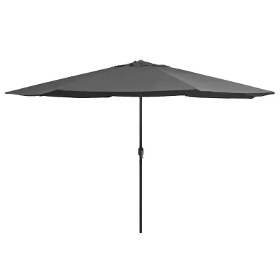 Solara — Ombrellone da giardino, palo in metallo, 390 cm, antracite