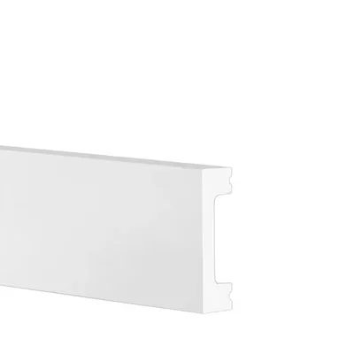 Battiscopa Cornice per pareti passacavi in duropolimero bianco 2000x50x13mm