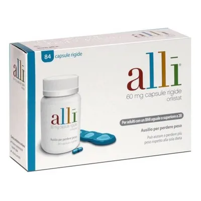 Alli Integratore Perdita di Peso 60 mg Orlistat 84 Capsule Rigide