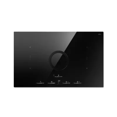 Elica: Piano cottura a induzione con cappa NIKOLATESLA SWITCH GLOW RAW BR/A/83 PRF0200583 in vetro nero opaco da 83 cm