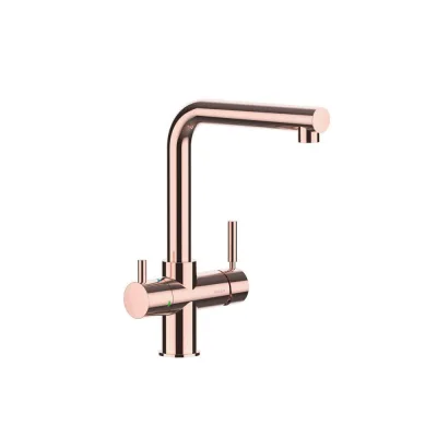 ProAcqua Miscelatore doppio comando a 5 vie OMIN 1801087 finitura rame spazzolato - con set depuratore