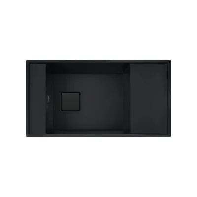 Franke: Lavello una vasca Fresno FSG 611-88 114.0718.447 finitura black matt da 87.7x49.5 cm