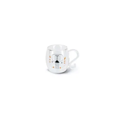 NEAVITA MUG VETRO DOPPIO MURO TIGRO TEA & FRIENDS 250 ML