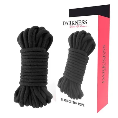 Darkness Corda Bondage Cotone Nero 20 m Shibari Kinbaku BDSM Rope