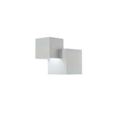Applique in gesso verniciabile, doppio diffusore bianca 2xg9 19,5x11,5x16cm