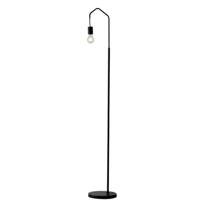 Piantana moderna in metallo nero, lampadina E27, 29.5x165cm