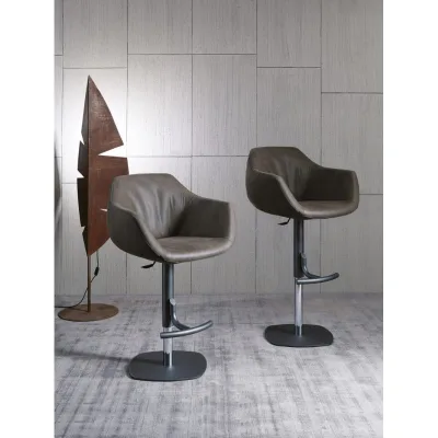 Ozzio Sgabello girevole Boris art. S551 con struttura in metallo e seduta in tessuto