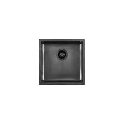 Foster Lavello una vasca 2156 086 finitura acciaio PVD gun metal da 44x44 cm