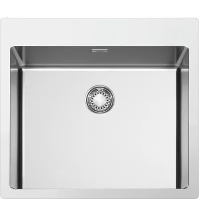 Smeg S Lavello una vasca VR12S50RS finitura acciaio inox da 55x51 cm - Filotop/Flat