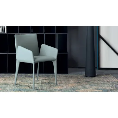 Bonaldo Sedia Miss Filly con gambe in metallo e seduta a scelta - Con braccioli