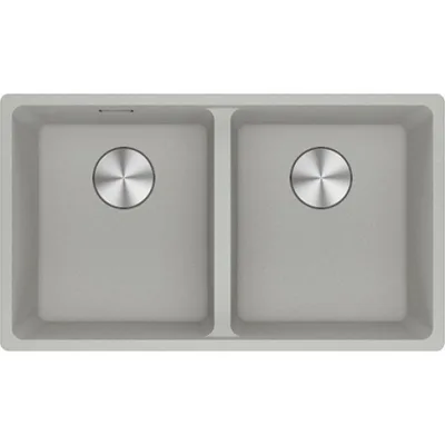 Franke: Lavello due vasche Vasche Sopratop Maris MRG 620-35-35 114.0661.685 finitura fragranite alluminio da 76x44 cm