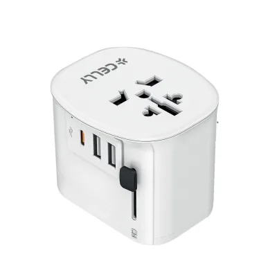 CELLY MULTIPLUG WALL CHARGER 30W WHITE MULTIPLUG30WWH