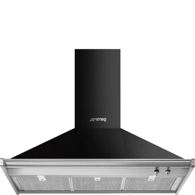 Smeg S Cappa aspirante a parete KD100HNE finitura nero da 100 cm