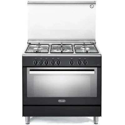 De Longhi Cucina a libera installazione PEMA 96 SG a 5 fuochi e forno elettrico multifunzione finitura antracite da 90 cm