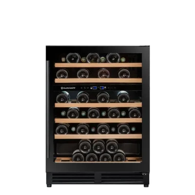 Climadiff Cantinetta vino sottopiano da incasso CBU50D2B finitura nero da 60 cm