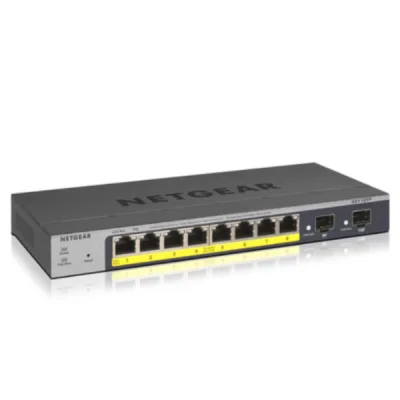 NETGEAR GS110TP Switch Smart Managed Pro 8 porte Gigabit PoE (budget 46W),Garanzia a vita GS110TP-300EUS