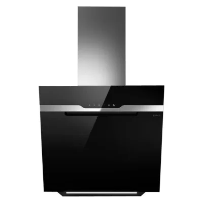 Elica Cappa a parete MAJESTIC NO DRIP BL/A/60 PRF0147731 finitura vetro nero e acciaio inox da 60 cm