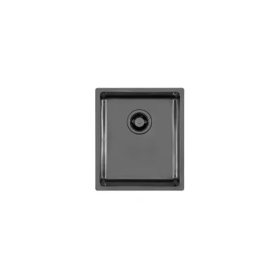 Foster Lavello una vasca 2153 856 finitura acciaio PVD gun metal da 38x44 cm