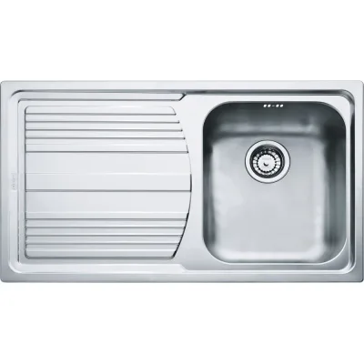 Franke: Lavello una vasca con gocciolatoio sinistro da incasso LLX 611-L 101.0152.585 in acciaio inox da 86 cm