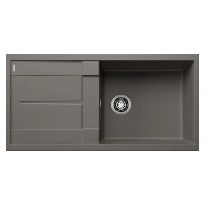 Blanco Lavello una vasca con gocciolatoio METRA XL 6 S 1527307 finitura grigio vulcano da 100x50 cm - Sopratop