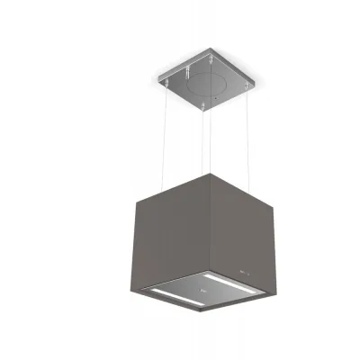 Faber Cappa a isola sospesa SOFT CUBE F40 345.0607.589 finitura FENIX NTM grigio Londra da 41 cm