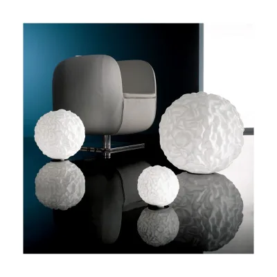Minitallux Lampada da tavolo o terra Emisfero16lt finitura bianco by Icone Luce Lampadina non inclusa