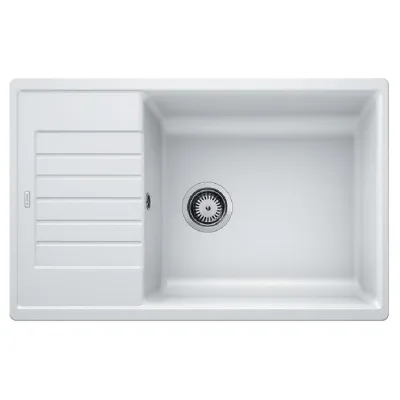 Blanco | Lavello una vasca con gocciolatoio ZIA XL 6 S Compact 1523277 finitura bianco da 78x50 cm - Sopratop