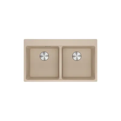 Franke: Lavello due vasche Vasche Sopratop Centro MRG 620-39-39 FTL 114.0666.370 finitura fragranite avena da 86x50 cm