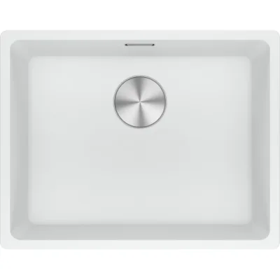 Franke: Lavello una vasca Vasche Sottotop Maris MRG 110-52 125.0686.719 finitura fragranite bianco da 55.3x43.3 cm