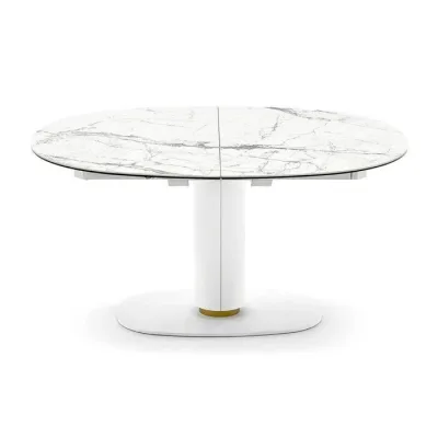 Calligaris OUTLET Tavolo allungabile Elson CS4137-E 150 - piastra mt. P29L,struttura mt. P94,piano cer(v) P9C,profilo mt. P29L