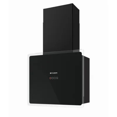 Faber Cappa a parete GLAM FIT 55 BK 330.0528.270 finitura vetro nero da 55 cm